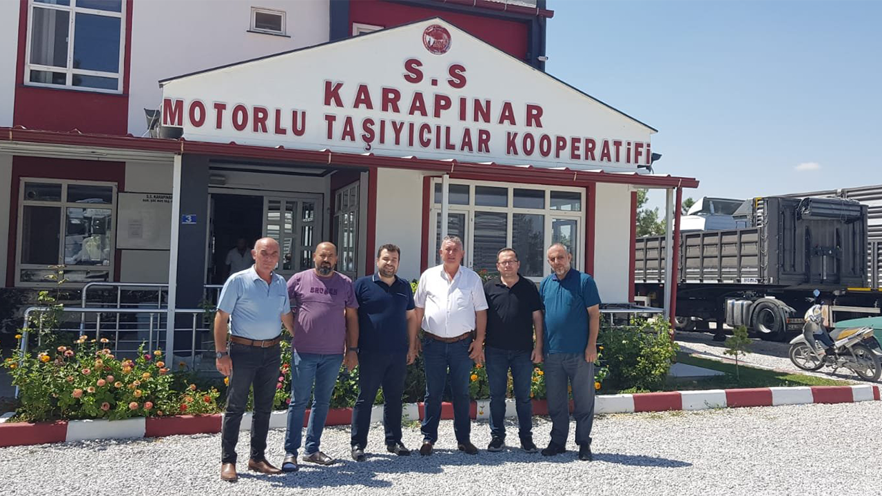 S.S. Karapınar Nakliye Şoförler Motorlu Taşıyıcılar Kooperatifi Başkanı Ahmet Emekli'ye Ziyaret