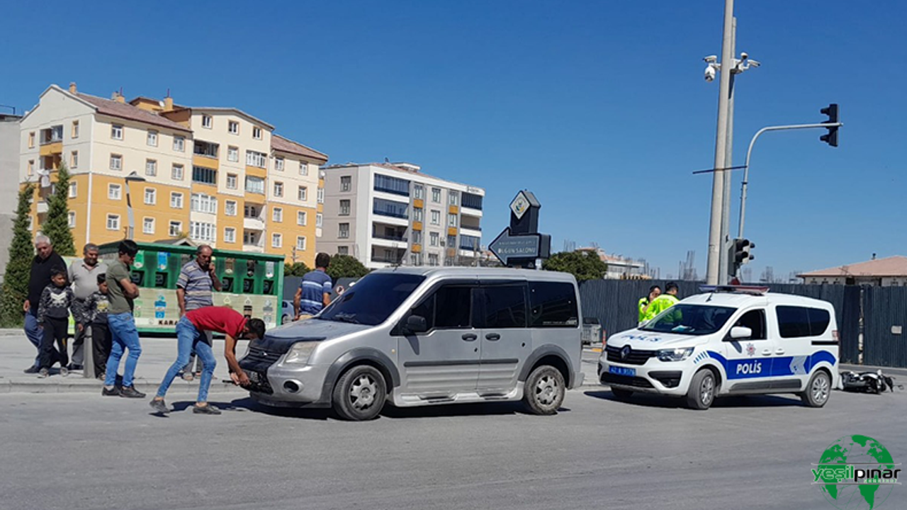 Karapınar'da Trafik Kazası ; 1 Yaralı