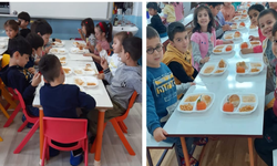  Okullarda  Ücretsiz Yemek  Projesi Hayata Geçirildi  