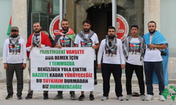Denizli’den-Hatay’a Yürüyüşe Geçen Gazze Yürüyüş Platformu, Karapınar’a Ulaştı