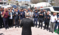 Karapınar'da Çetmi Mezarlığı Gasilhane İnşaatının Temeli Dualarla Atıldı
