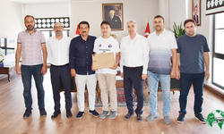 LGS Şampiyonu Yusuf  Berat DAĞ Kaymakam Şenol ÖZTÜRK’ü Ziyaret Etti