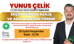 Yunus Çelik Seçim Bürosu Açılışı ve Aday Tanıtım Töreni 25 Eylül'de