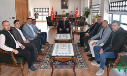 Karapınar Şoförler ve Otomobilciler Odası Başkan Adayı İsmail Yabanoğlu’ndan Kaymakam Öztürk’e Ziyaret