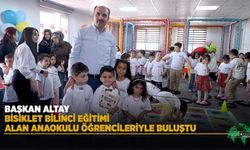 Başkan Altay Bisiklet Bilinci Eğitimi Alan Anaokulu Öğrencileriyle Buluştu