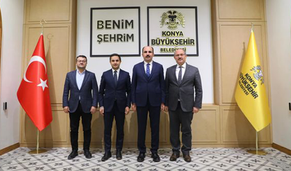 Kaymakam Murat Ve Başkan Yaka Konya Büyükşehir Belediyesi Başkanını Ziyaret Ettiler