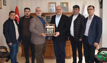 Süt Üreticiler Birliği Başkanı Mehmet Tartan, Belediye Başkanı Mehmet Yaka'ya Teşekkür Etti