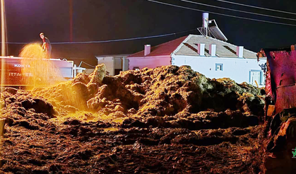Karapınar’da Saman Balyaları Yangını:  10 Ton Saman Kullanılamaz Hale Geldi