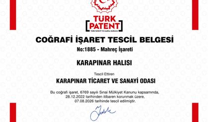 Karapınar Halısı Coğrafi İşaretle Tescillendi