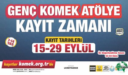 Genç Komek Atölyeleri’nde Kayıtlar Başladı