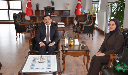 Karapınar Vergi Dairesi Müdürü Seda Yerebasan’dan Kaymakam Öztürk’e ziyaret