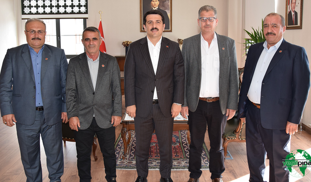 İlçe Mahalle Muhtarları Kaymakam  Şenol ÖZTÜRK'ü Ziyaret Etti