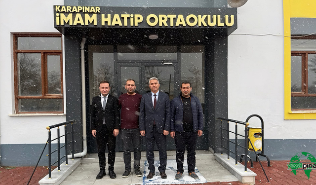 İlçe Millî Eğitim Müdürü Sonkaya'dan Karapınar İmam Hatip Ortaokulu'na Ziyaret