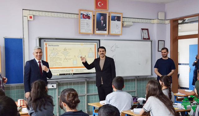 Kaymakam Şenol Öztürk İlçedeki Okullarda İncelemelerde Bulundu