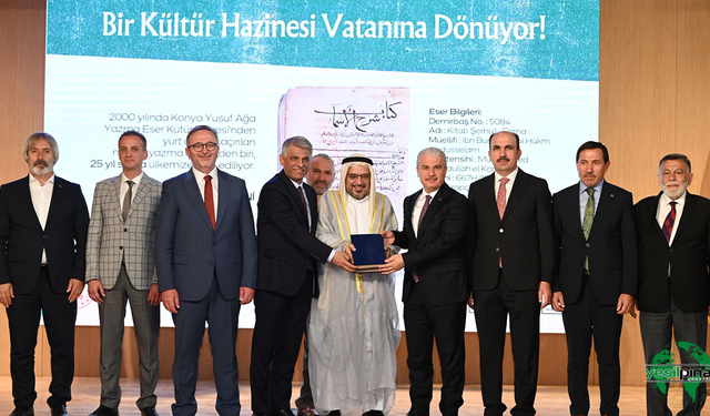 Yurt Dışına Kaçırılan Nadide Yazma Eserlerden “Kitab Şerhu’l-Esma” Yeniden Konya’ya Kazandırıldı