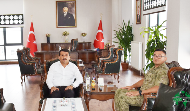 Topçu Yarbay Serkan DOĞAN’dan Kaymakam Şenol ÖZTÜRK’e Ziyaret