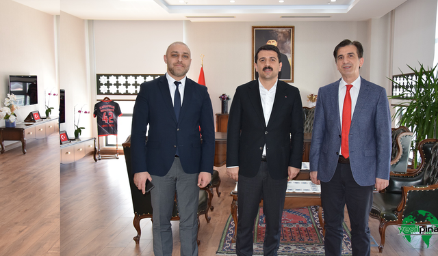 KOP Bölge Kalkınma İdaresi Başkanı Dr. Murat Karakoyunlu Kaymakam Şenol Öztürk’ü Ziyaret Etti