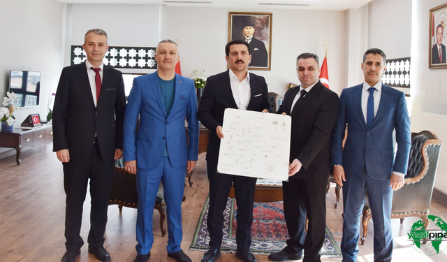 BİLSEM Müdürü İbrahim Harmancı’dan  Kaymakam Şenol Öztürk’e Ziyaret