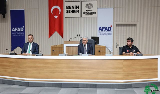 Konya'nın İl Afet Risk Azaltma Planı Değerlendirildi