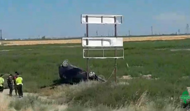 Karapınar’da Otomobil Takla Attı : 1 Yaralı