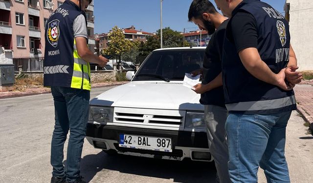 Konya’da sokak ortasında drift atan sürücüye 140 bin lira ceza