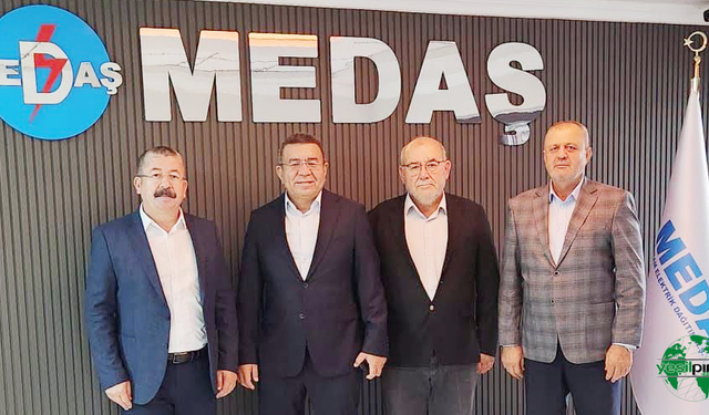 Ziraat odası başkanlarından MEDAŞ Genel Müdürü Uçmazbaş’a ziyaret