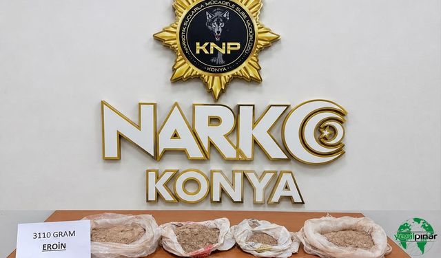 Konya’da NARKO-MERCEK Operasyonu: Uyuş-turu-cu Hammaddeleri ve Eroin Ele Geçirildi