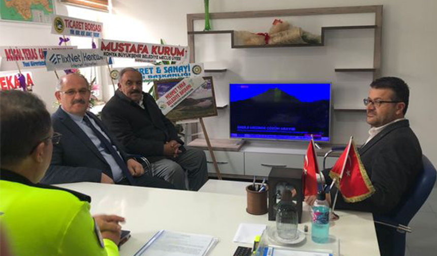 Bölge Trafik İstasyon Amirliğine Atanan Komiser Lütfi Elitok'a Ziyaret