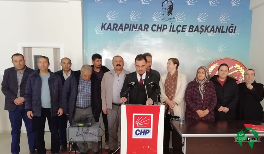 Karapınar CHP İlçe Başkanlığı’ndan Basın Açıklaması