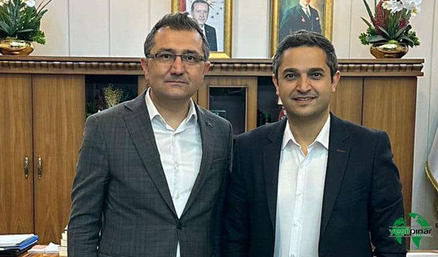 Kaymakam Oğuz Cem Murat, Karapınar Belediye Başkanı İbrahim Önal'ı Ziyaret Etti