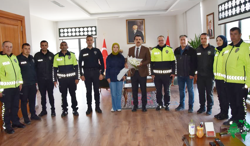 Emniyet Personelinden Kaymakam ÖZTÜRK'e Anlamlı Ziyaret