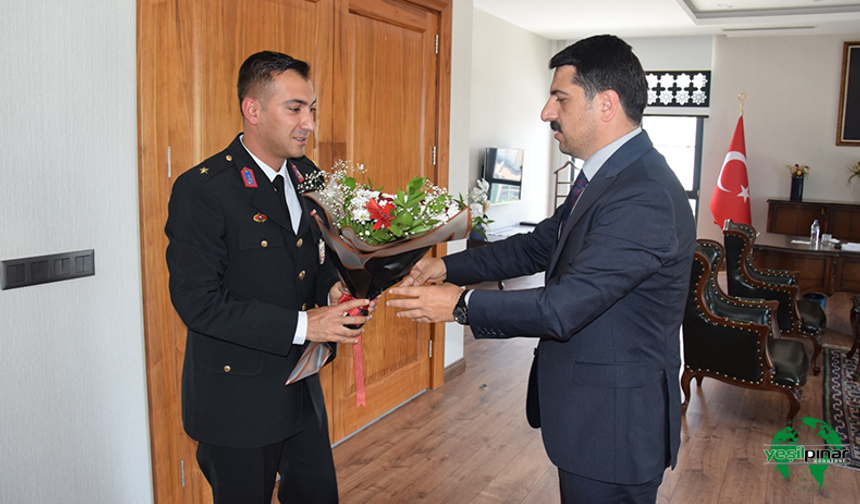 Jandarma Teşkilatının 186. Kuruluş Yıl Dönümünde Kaymakam Şenol Öztürk’e Ziyaret
