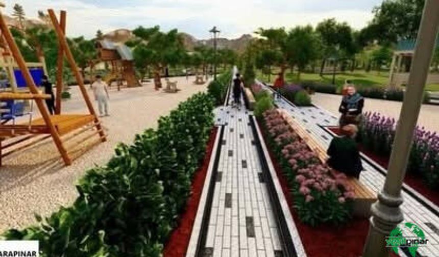 Karapınar’da Şehir Parkı ve Yöresel Ürünler Merkezi Projesinde Çalışmalar Başladı