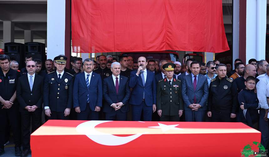 Şehit İtfaiye Erimiz Mehmet Tekeli Son Yolculuğuna Uğurlandı