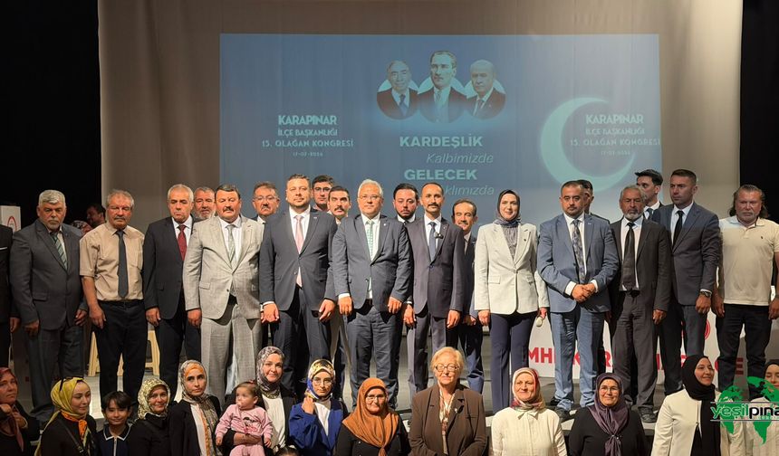 (MHP) Karapınar İlçe Başkanlığı'nın 15. Olağan İlçe Kongresi gerçekleştirildi