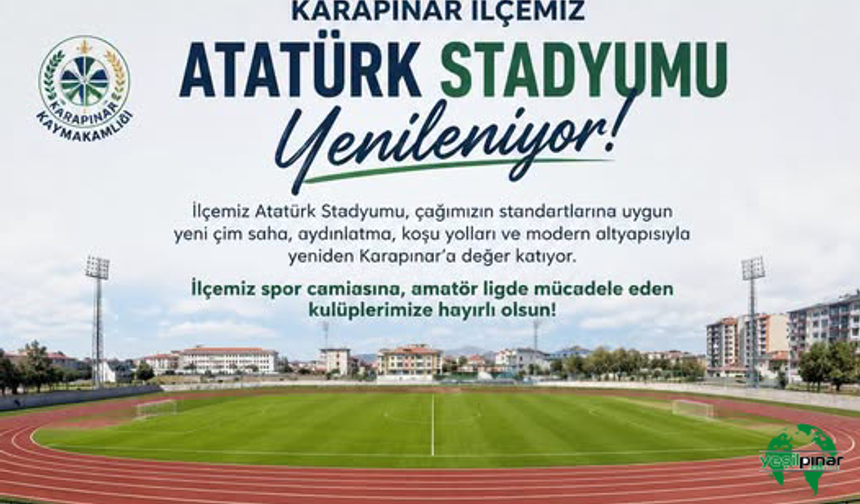 Karapınar Atatürk Stadyumu Yenileniyor : Modernizasyon Projesi Hayata Geçiyor