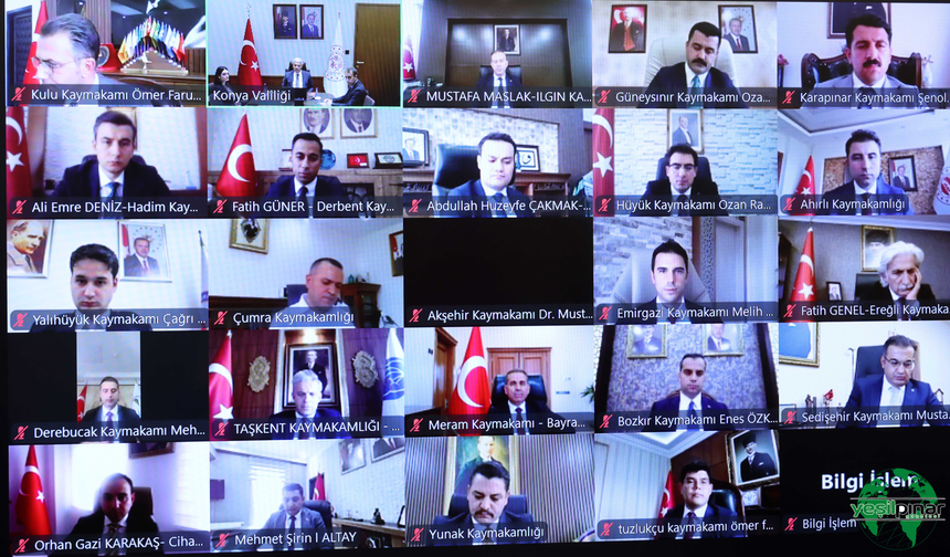 Vali İbrahim Akın Başkanlığında  Kaymakamlar Toplantısı Gerçekleştirildi