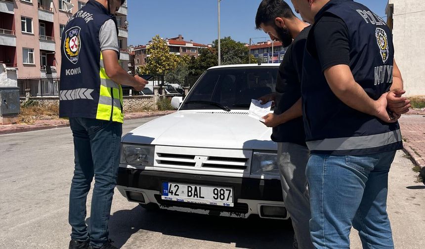 Konya’da sokak ortasında drift atan sürücüye 140 bin lira ceza