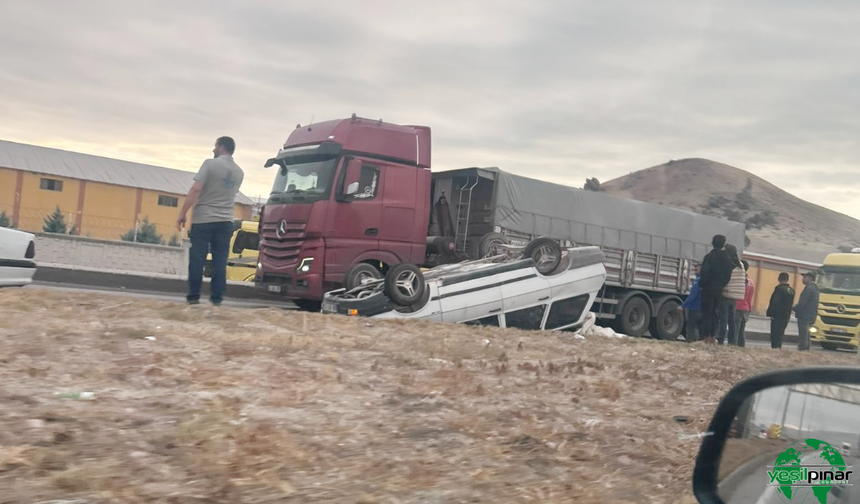 Karapınar’da çekici ile otomobil çarpıştı: 1 yaralı