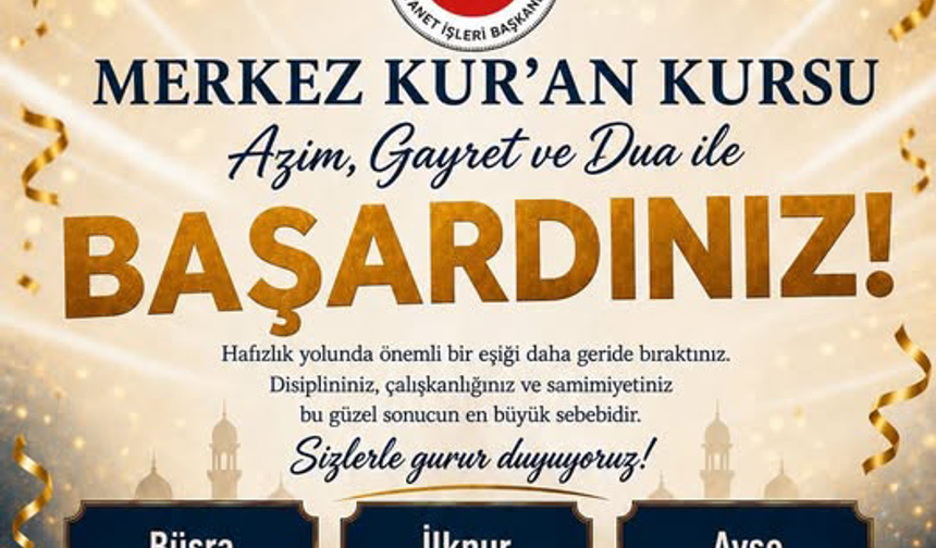 Karapınar’da 8 Öğrenci Hafızlık Tespit Sınavında Başarı Gösterdi