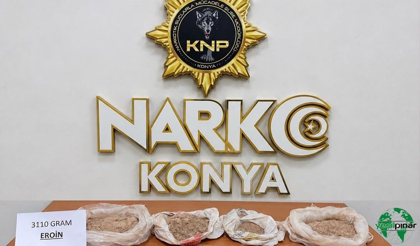 Konya’da NARKO-MERCEK Operasyonu: Uyuş-turu-cu Hammaddeleri ve Eroin Ele Geçirildi