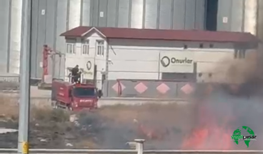 Karapınar’da Otluk Alanda Çıkan Yangın Büyümeden Söndürüldü
