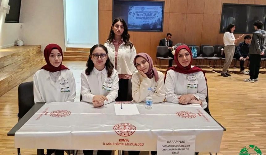 Karapınar Osman Hulusi Ateş Kız Anadolu İmam Hatip Lisesinden İl Üçüncülüğü