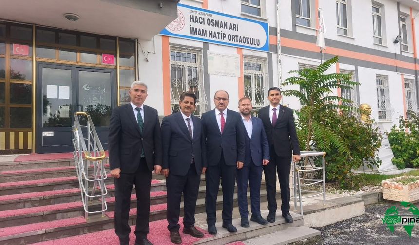 AH­MET YAPICI’DAN KARAPINAR’DA EĞİTİM KURUMLARINA ZİYARET