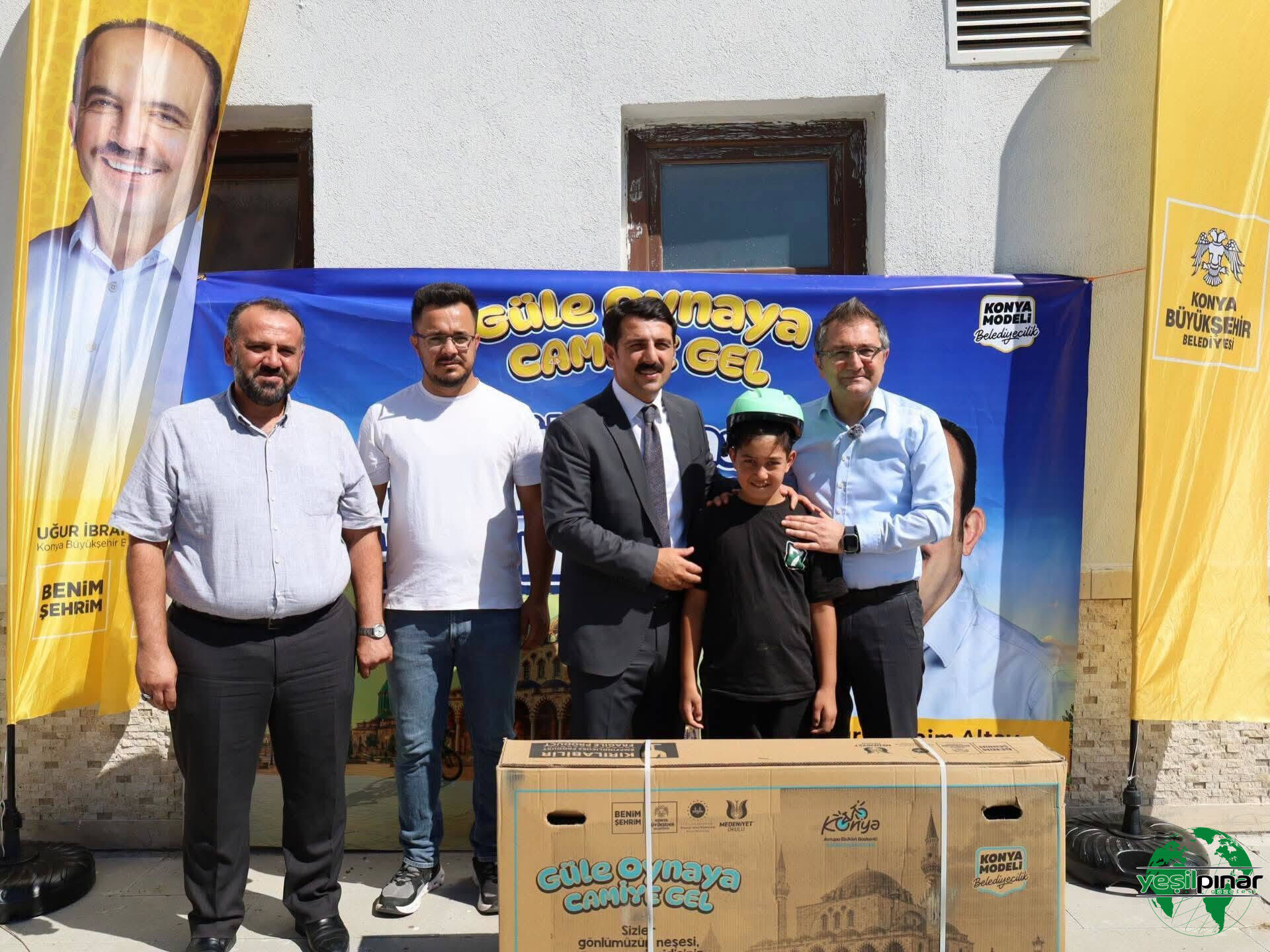 Karapınar’da “Güle Oynaya Camiye Gel” Projesi Kapsamında 168 Çocuğa Bisiklet Dağıtıldı